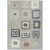 5' X 8' Gray Charcoal And Beige Geometric Washable Indoor Outdoor Area Rug