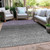 3' X 5' Purple And Gray Abstract Washable Indoor Outdoor Area Rug - Purple, Gray