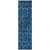 8' Gray Floral Medallion Washable Indoor Outdoor Runner Rug