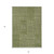 5' X 8' Olive Green And Beige Geometric Washable Indoor Outdoor Area Rug