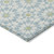 5' X 8' Sky Blue Ivory And Artichoke Green Floral Medallion Washable Indoor Outdoor Area Rug