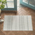 3' X 5' Cream and Beige Striped Distressed Indoor Outdoor Area Rug