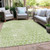 3' X 5' Artichoke Green And Ivory Geometric Washable Indoor Outdoor Area Rug - 608219060008