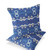 Set of Two 16" X 16" Blue Blown Seam Abstract Indoor Outdoor Throw Pillow - 606114844303