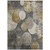 5' X 8' Brown Beige and Ivory Abstract Washable Non Skid Indoor Outdoor Area Rug