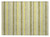 2' X 3' Khaki Yellow and Gray Striped Washable Non Skid Indoor Outdoor Area Rug