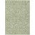 5' X 8' Green And Ivory Floral Washable Indoor Outdoor Area Rug Transitional Style - Green, Ivory Color