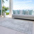 3' X 5' Silver And Gray Abstract Washable Indoor Outdoor Area Rug