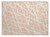 2' X 3' Peach and Ivory Abstract Washable Non Skid Indoor Outdoor Area Rug