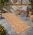 8' Runner Bronze Geometric Washable Non Skid Indoor Outdoor Runner Rug
