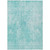 3' X 5' Teal Blue And Ivory Abstract Washable Indoor Outdoor Area Rug Transitional Style - Teal Blue, Ivory Color