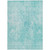 3' X 5' Teal Blue And Ivory Abstract Washable Indoor Outdoor Area Rug Transitional Style - Teal Blue, Ivory Color