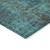 3' X 5' Teal Blue Navy Blue And Brown Abstract Washable Indoor Outdoor Area Rug