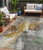 5' X 8' Gold And Gray Abstract Washable Indoor Outdoor Area Rug - Gold, Gray