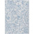3' X 5' Sky Blue Denim Blue And Ivory Paisley Washable Indoor Outdoor Area Rug