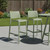 Set of Two 30" Green Heavy Duty Plastic Low Back Outdoor Bar Height Chairs