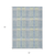 5' X 8' Denim Blue Green And Ivory Plaid Washable Indoor Outdoor Area Rug