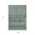 5' X 8' Teal Blue And Ivory Geometric Washable Indoor Outdoor Area Rug
