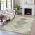 3' X 5' Green Gray And Taupe Geometric Washable Indoor Outdoor Area Rug