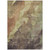 5' X 8' Brown And Fern Green Abstract Washable Indoor Outdoor Area Rug