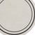 6' Ivory And Black Round Indoor Outdoor Area Rug