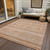 3' X 5' Copper And Ivory Southwestern Washable Indoor Outdoor Area Rug