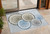 3' X 5' Blue Gold and Gray Faux Bois Washable Non Skid Indoor Outdoor Area Rug