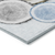 3' X 5' Blue Gold and Gray Faux Bois Washable Non Skid Indoor Outdoor Area Rug