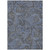 3' X 5' Charcoal Gray And Blue Paisley Washable Indoor Outdoor Area Rug