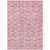 3' X 5' Pink And Ivory Geometric Washable Indoor Outdoor Area Rug Transitional Style - Pink, Ivory Color