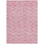 3' X 5' Pink And Ivory Geometric Washable Indoor Outdoor Area Rug