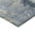 5' X 8' Graphite And Gold Abstract Washable Indoor Outdoor Area Rug