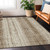 5' X 8' Brown And Ivory Striped Washable Indoor Outdoor Area Rug - Brown, Ivory