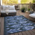 5' X 8' Denim Blue And Sky Blue Southwestern Washable Indoor Outdoor Area Rug