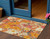 3' X 5' Orange Peach And Salmon Floral Washable Indoor Outdoor Area Rug