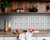 7" X 7" White And Black Sun Peel And Stick Removable Tiles