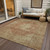 5' X 8' Rust And Beige Medallion Washable Indoor Outdoor Area Rug