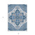 3' X 5' Blue Gray And Ivory Oriental Washable Indoor Outdoor Area Rug