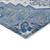3' X 5' Blue Gray And Ivory Oriental Washable Indoor Outdoor Area Rug