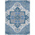 3' X 5' Blue Gray And Ivory Oriental Washable Indoor Outdoor Area Rug