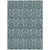 5' X 8' Teal Damask Washable Non Skid Indoor Outdoor Area Rug