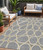 5' X 8' Gray Ivory And Beige Abstract Washable Indoor Outdoor Area Rug