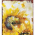 36" Yellow Brown And Green Solid Wood Sunflowers Porch Sign