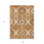 3' X 5' Orange Copper And Gray Medallion Washable Indoor Outdoor Area Rug
