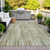 5' X 8' Khaki And Olive Green Striped Washable Indoor Outdoor Area Rug