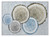 2' X 3' Blue Gold and Gray Faux Bois Washable Non Skid Indoor Outdoor Area Rug