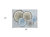 2' X 3' Blue Gold and Gray Faux Bois Washable Non Skid Indoor Outdoor Area Rug