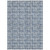 3' X 5' Navy Blue And Ivory Geometric Washable Indoor Outdoor Area Rug Transitional Style - Navy Blue, Ivory Color
