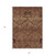 5' X 8' Orange Copper And Brown Floral Washable Indoor Outdoor Area Rug