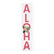 36" White And Pink Solid Wood Tropical Floral Aloha Porch Sign